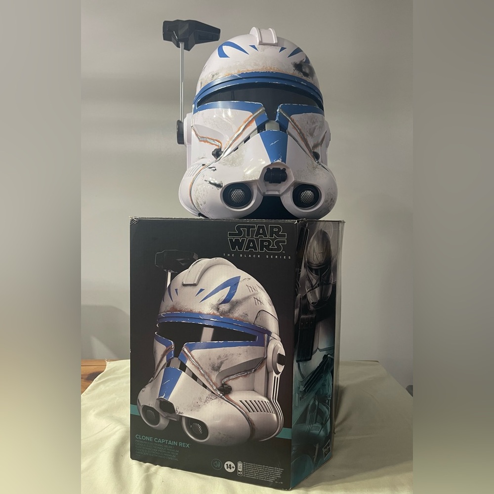 Star Wars Clone Captain Rex Helmet - White and Blue